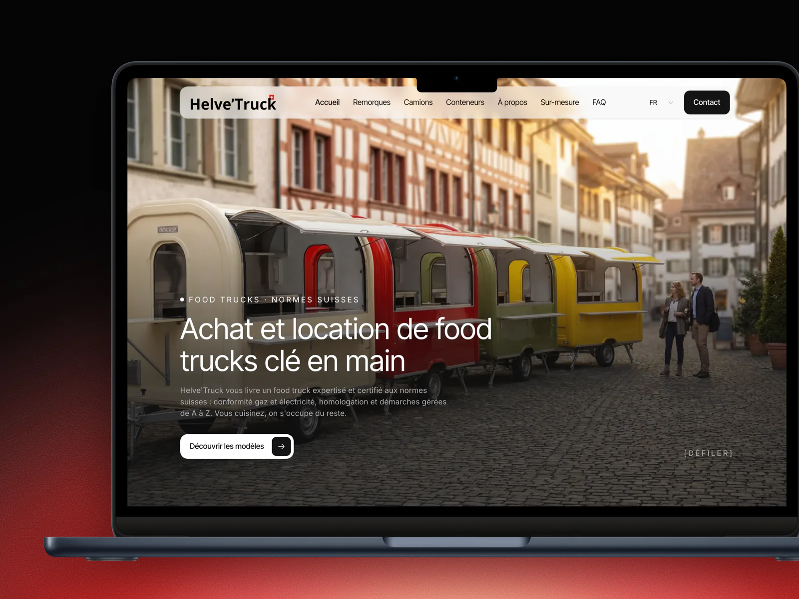 Aperçu du site web réalisé pour Helve'Truck