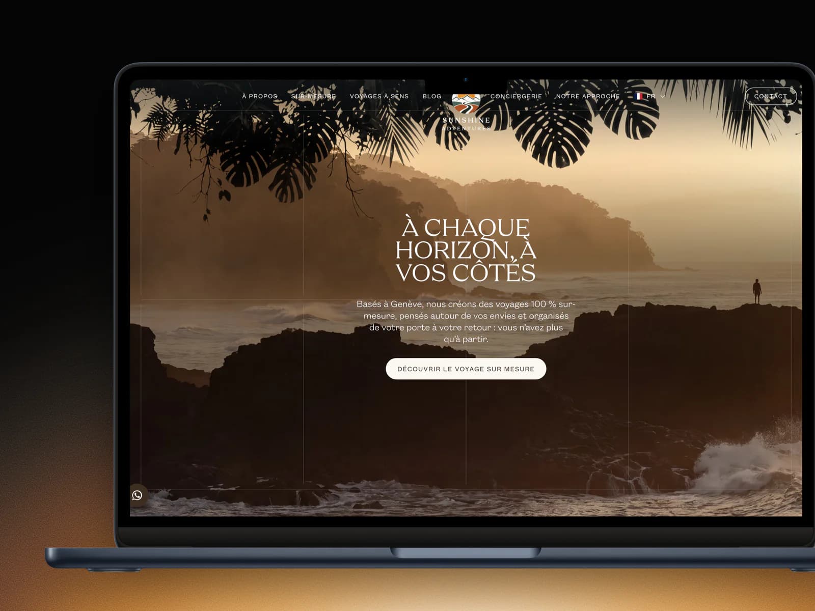 Aperçu du site web réalisé pour Sunshine Adventures