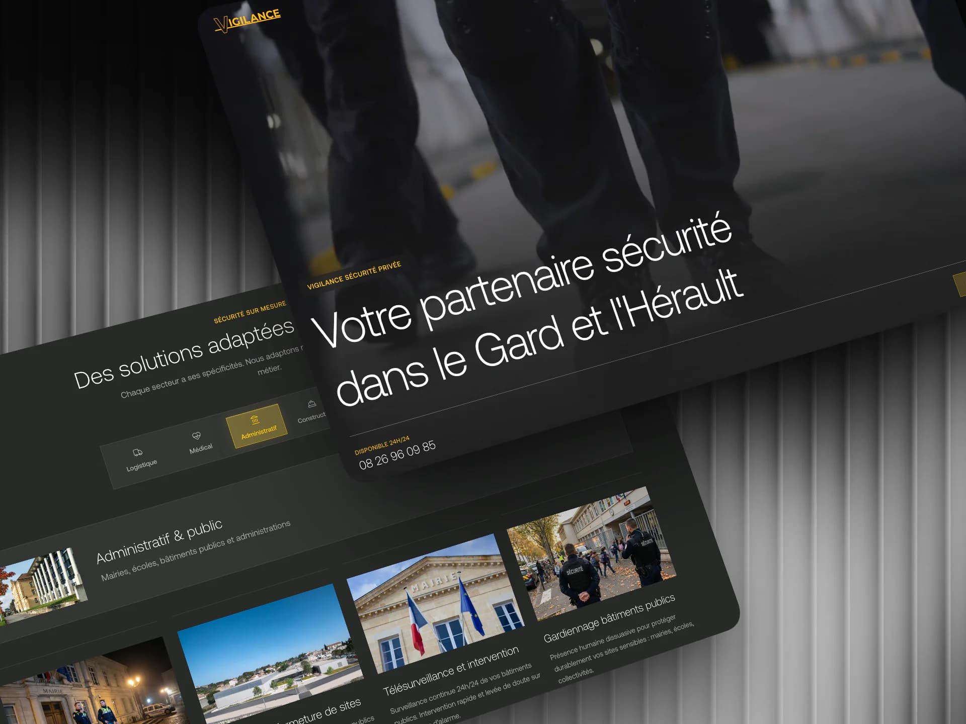 Sécurité Vigilance Privée mockup